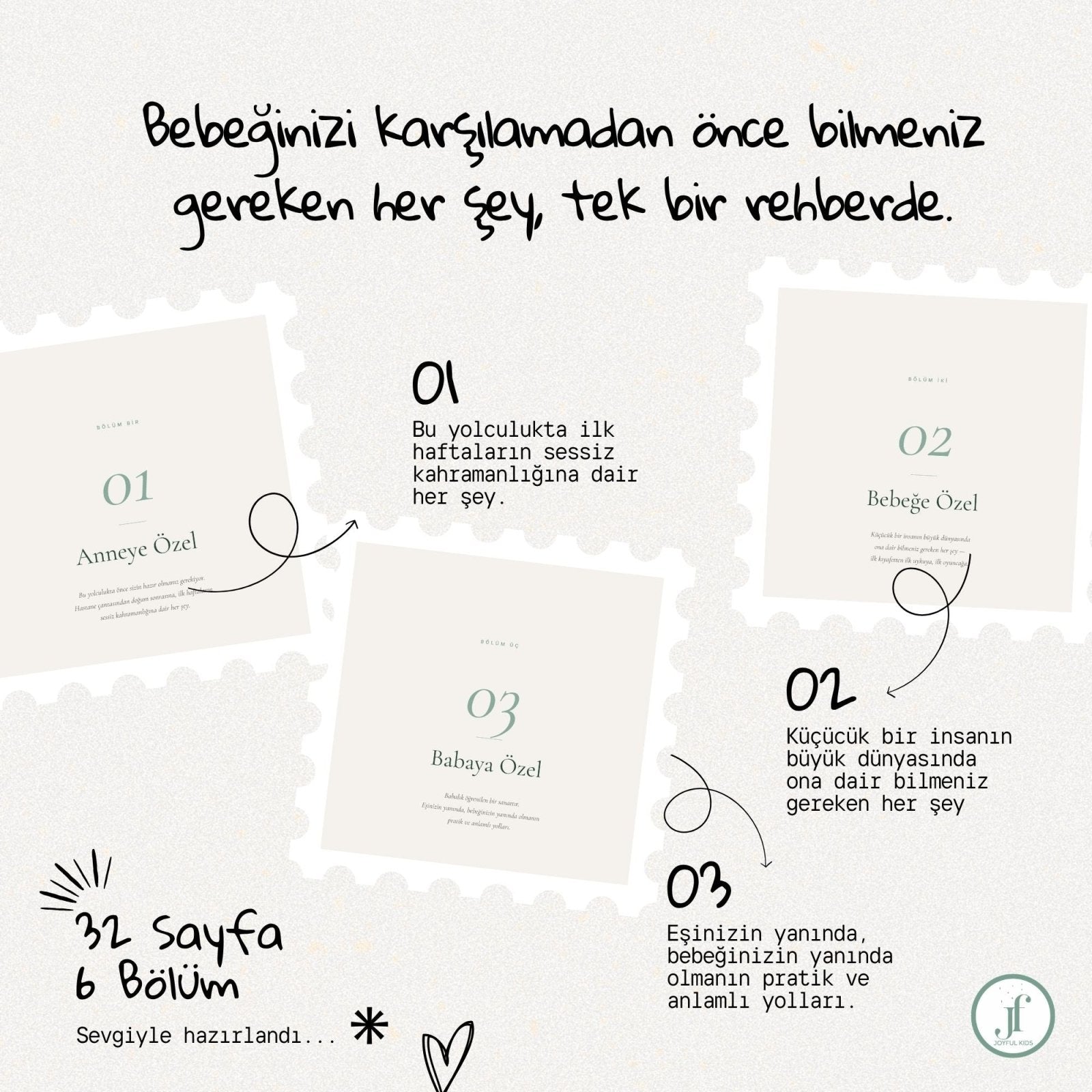 Yeni Doğan Hazırlık Rehberi | 32 Sayfa Ücretsiz PDF | JoyfulKids | Dijital İndirilebilir Ürün - Joyful Kids