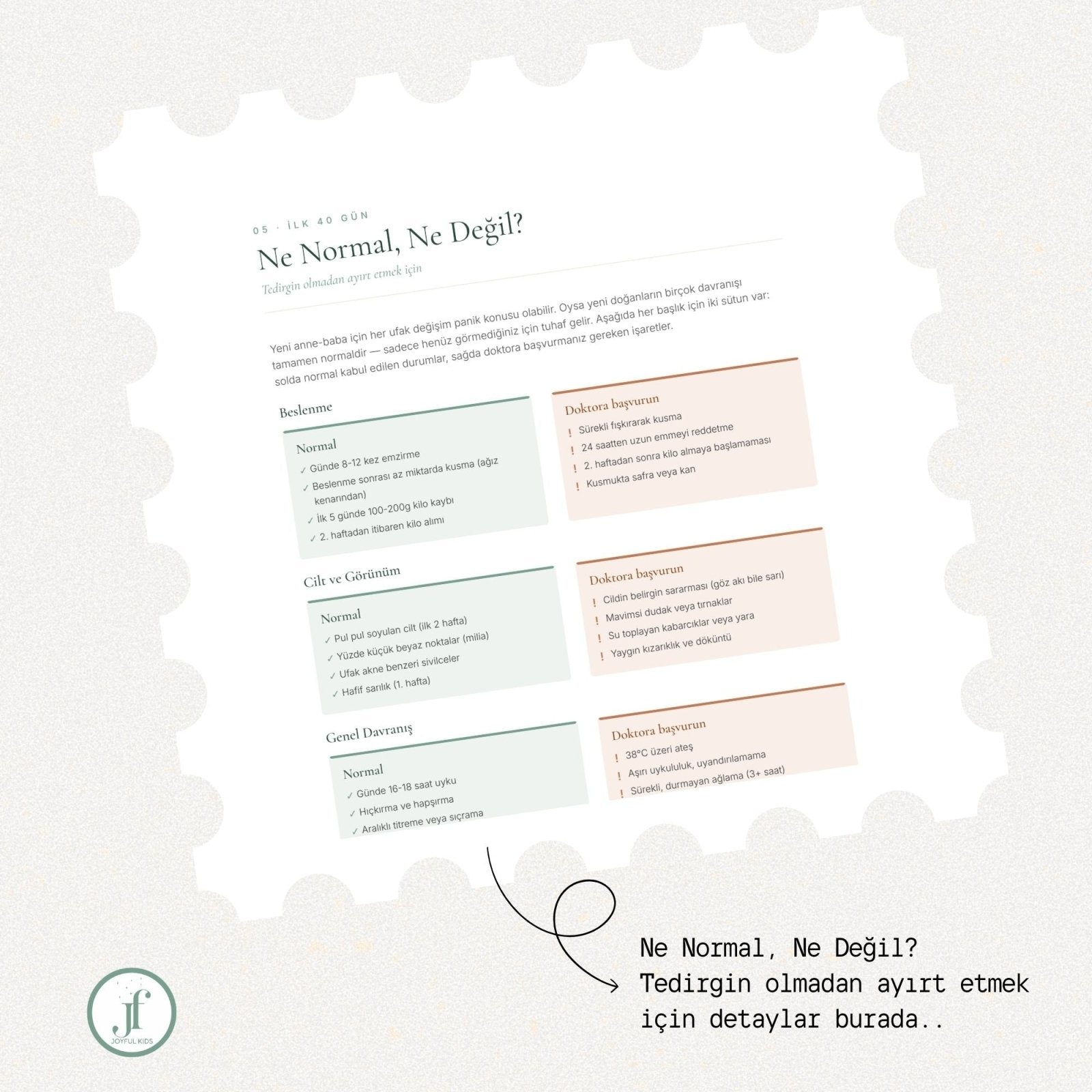 Yeni Doğan Hazırlık Rehberi | 32 Sayfa Ücretsiz PDF | JoyfulKids | Dijital İndirilebilir Ürün - Joyful Kids