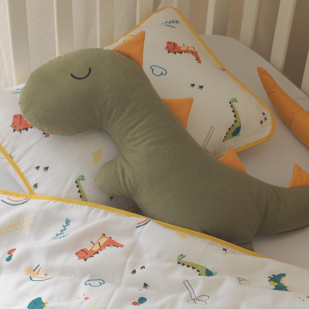 Joyful Kids el yapımı Dino serisi bebek uyku seti paket içeriği.