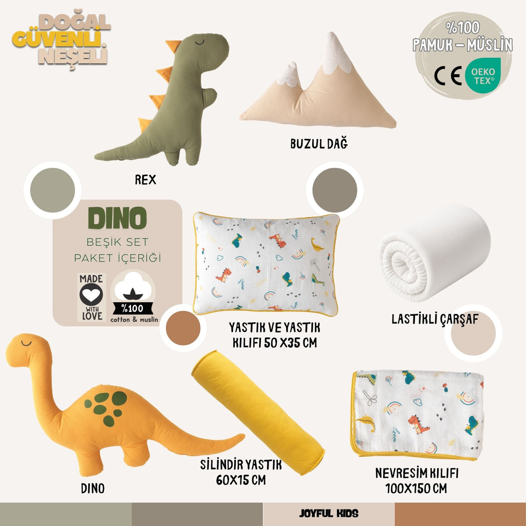 joyful kids dino bebek uyku seti