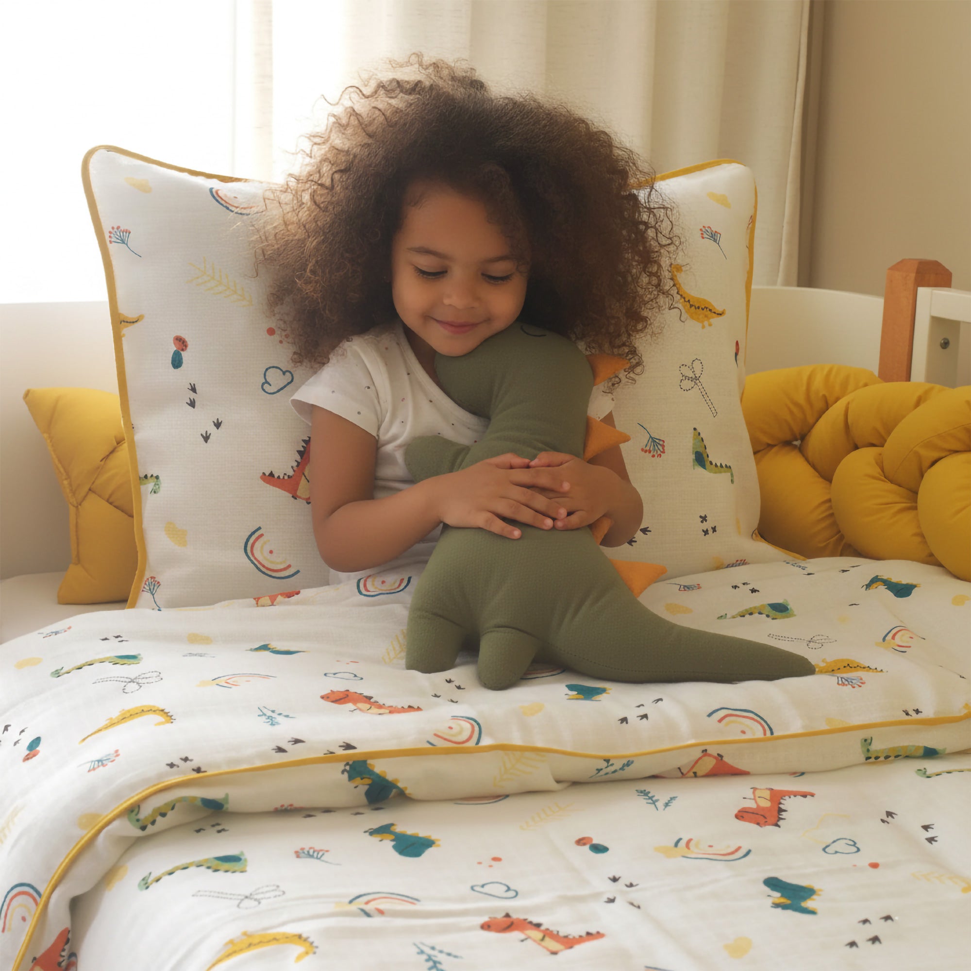 Dino Montessori Uyku Seti - Hardal & Vizon