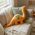 Sarı Dino Uyku Arkadaşı – Pamuksu Yüzey Alcantara (80x50 cm) | Uyku Arkadaşı - Joyful Kids