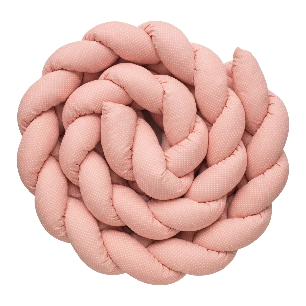 Misty Pink Puanlı Örgü Kenar Koruma | Pembe | Boutique Bebek Yatak Koruma | 270–360 cm | Joyful Kids