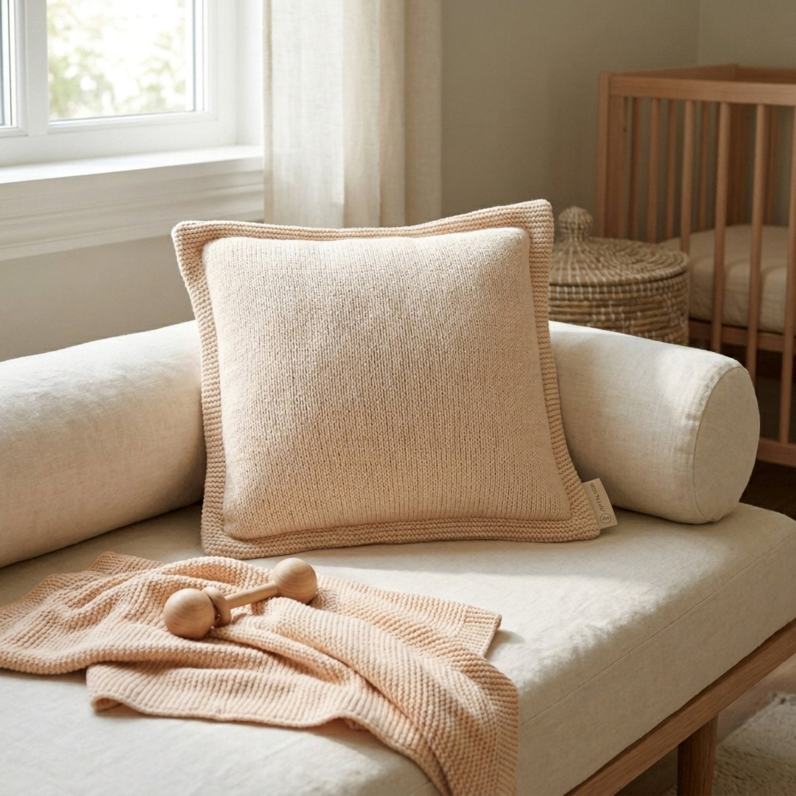 Harmony Triko Kare Dekoratif Yastık | 40x40 Boutique | Joyful Kids | Dekoratif Yastık - Joyful Kids