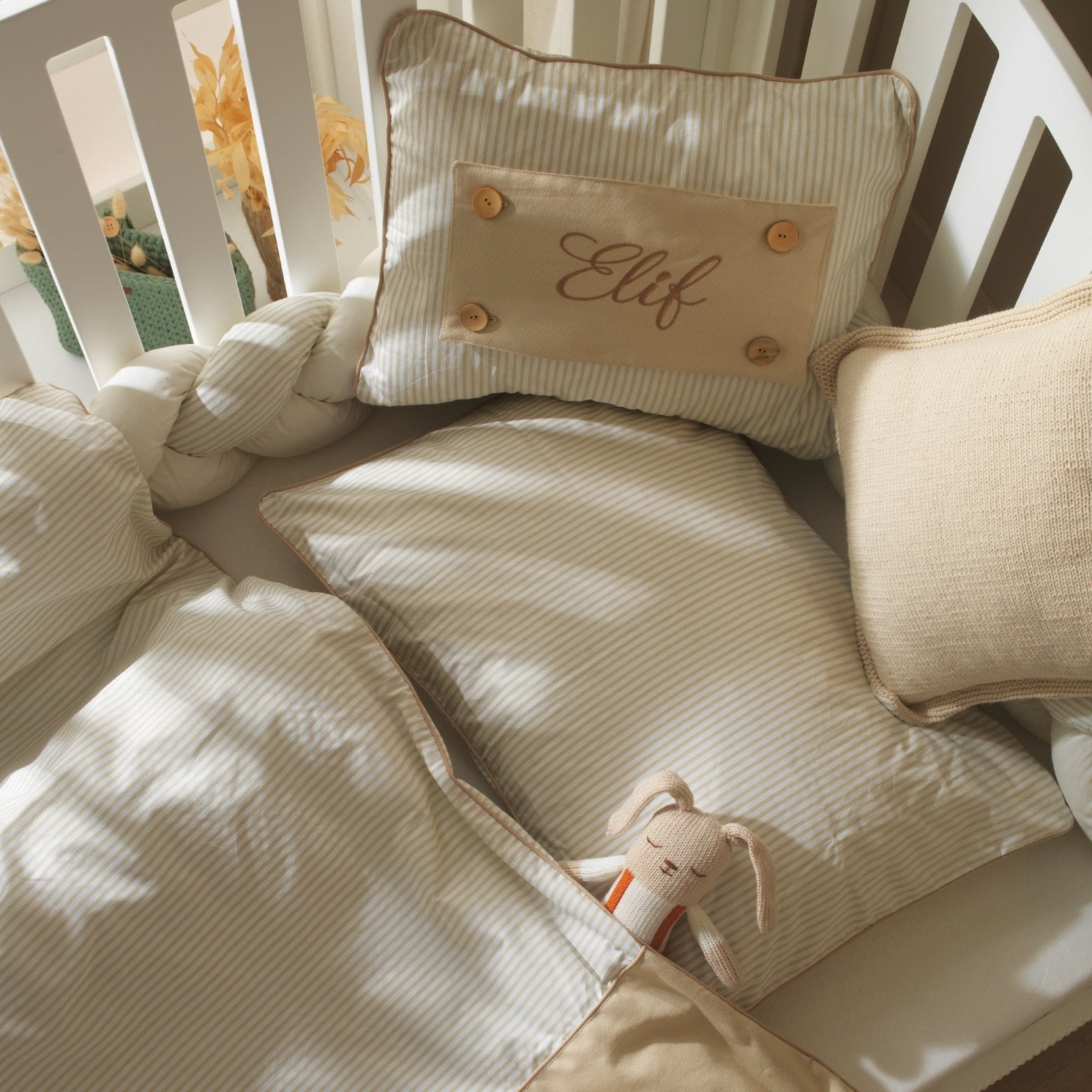 Harmony Nevresim Kılıfı | Boutique Duck Kumaş Şerit | Bebek Nevresim | Joyful Kids | Bebek Nevresim Seti - Joyful Kids