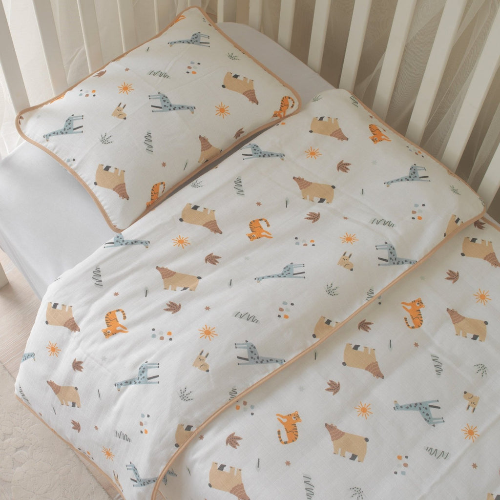 Jungle Bebek ve Çocuk Baş Yastığı - %100 Pamuklu, Antialerjik (35x50 cm & 50x70 cm Seçenekleriyle) | Bebek Yastığı - Joyful Kids