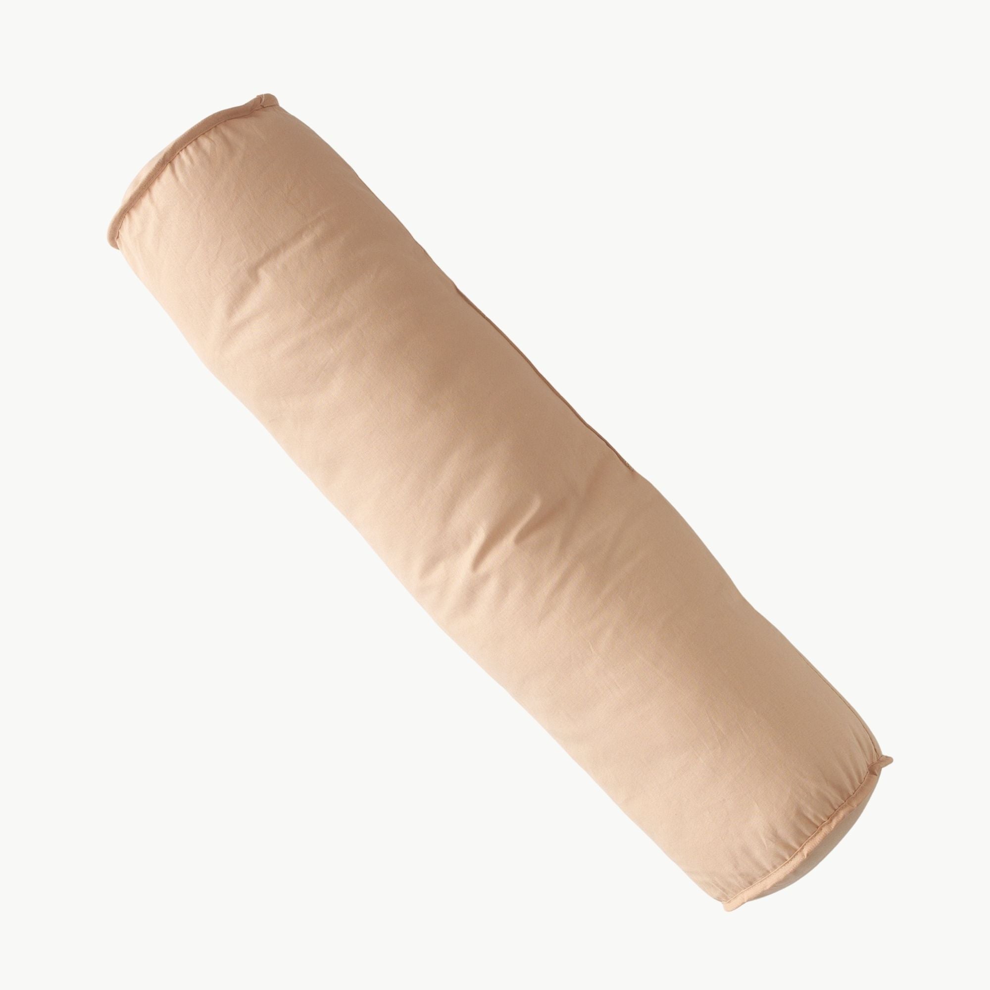 Cappucino renkli 60 cm silindir bebek yatağı kenar koruma yastığı.