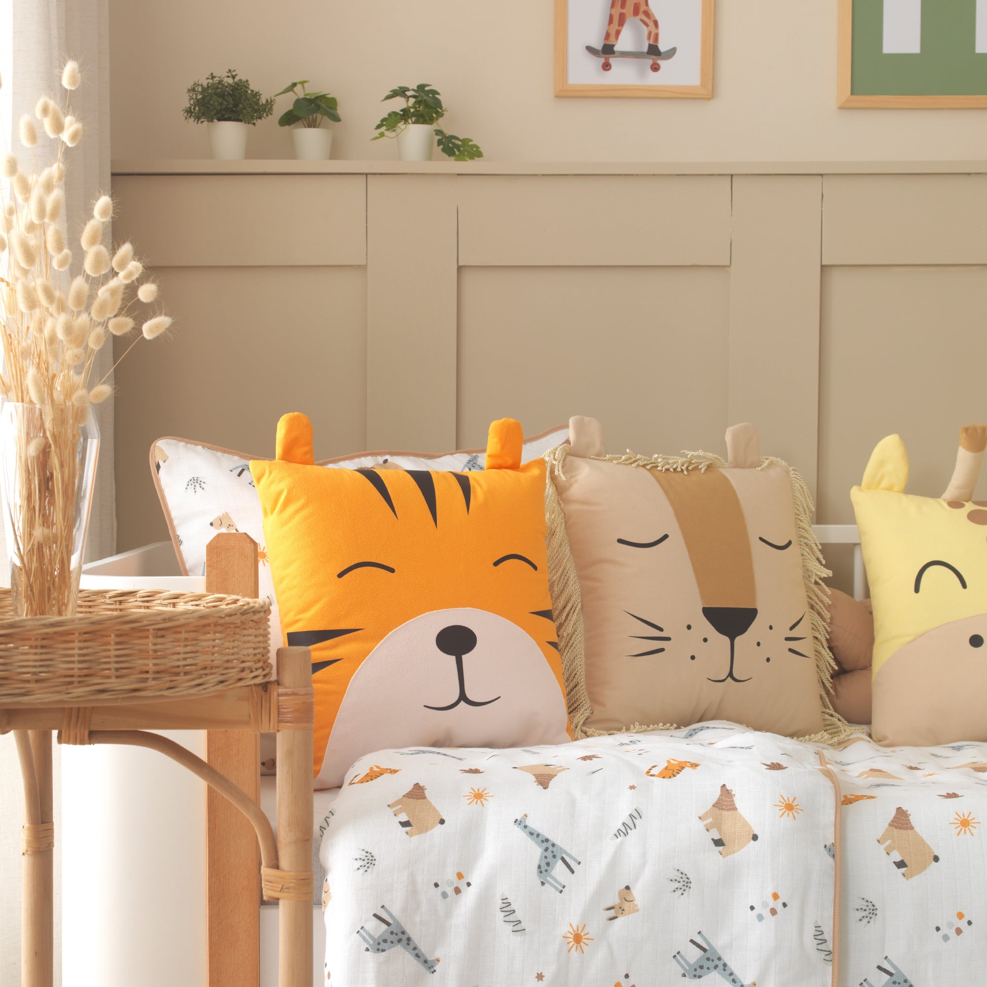 Sakarya üretimi OEKO-TEX sertifikalı lüks tasarım Jungle serisi çocuk uyku seti.