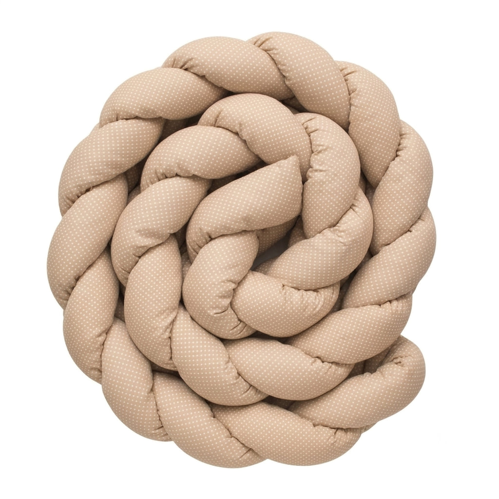 Misty Brown Puanlı Örgü Kenar Koruma | Kahve | Boutique Bebek Yatak Koruma | 270–360 cm | Joyful Kids