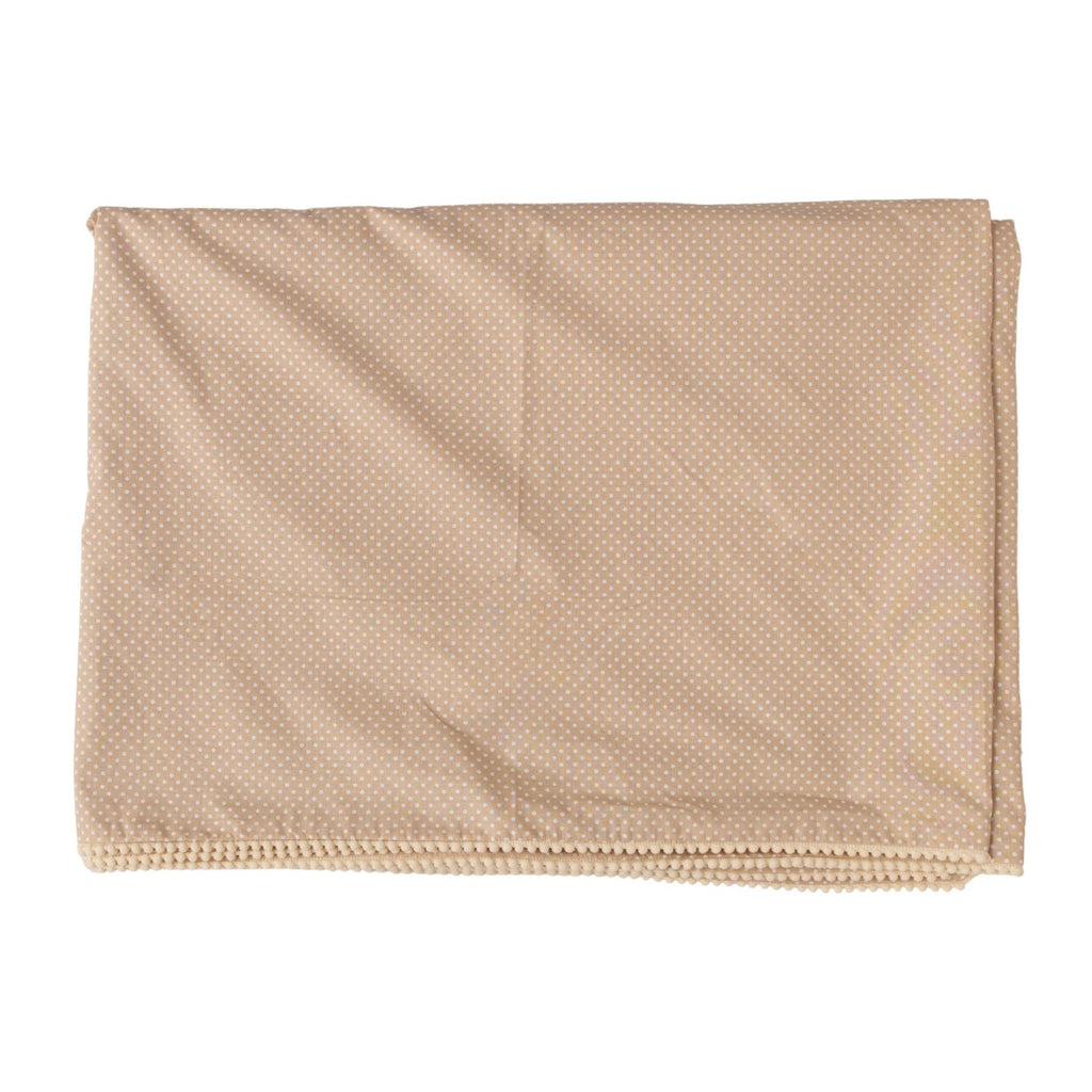Misty Brown Nevresim Kılıfı | Boutique Ponpon Detay | Nötr Bebek | Joyful Kids | Bebek Nevresim Seti - Joyful Kids