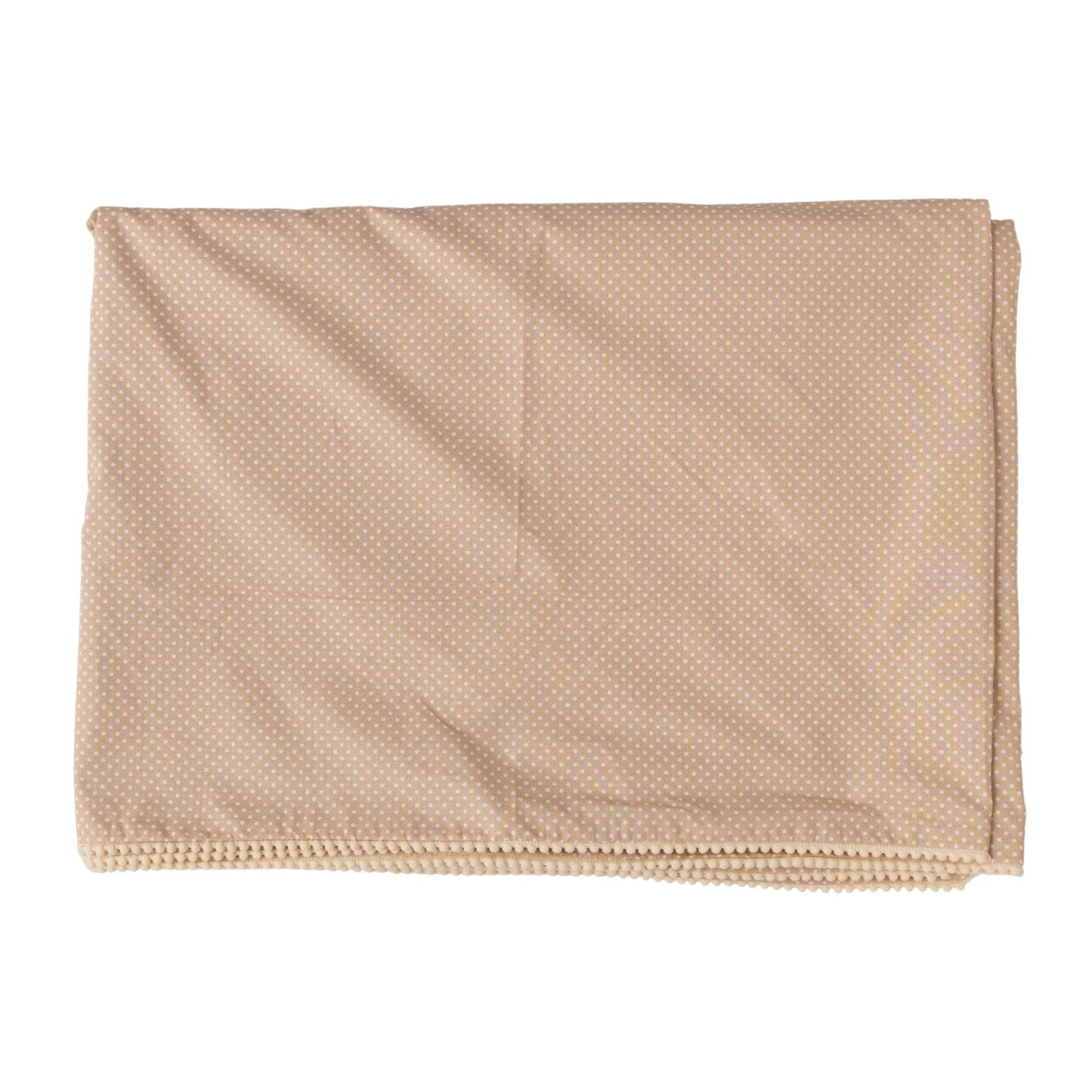Misty Brown Nevresim Kılıfı | Boutique Ponpon Detay | Nötr Bebek | Joyful Kids | Bebek Nevresim Seti - Joyful Kids