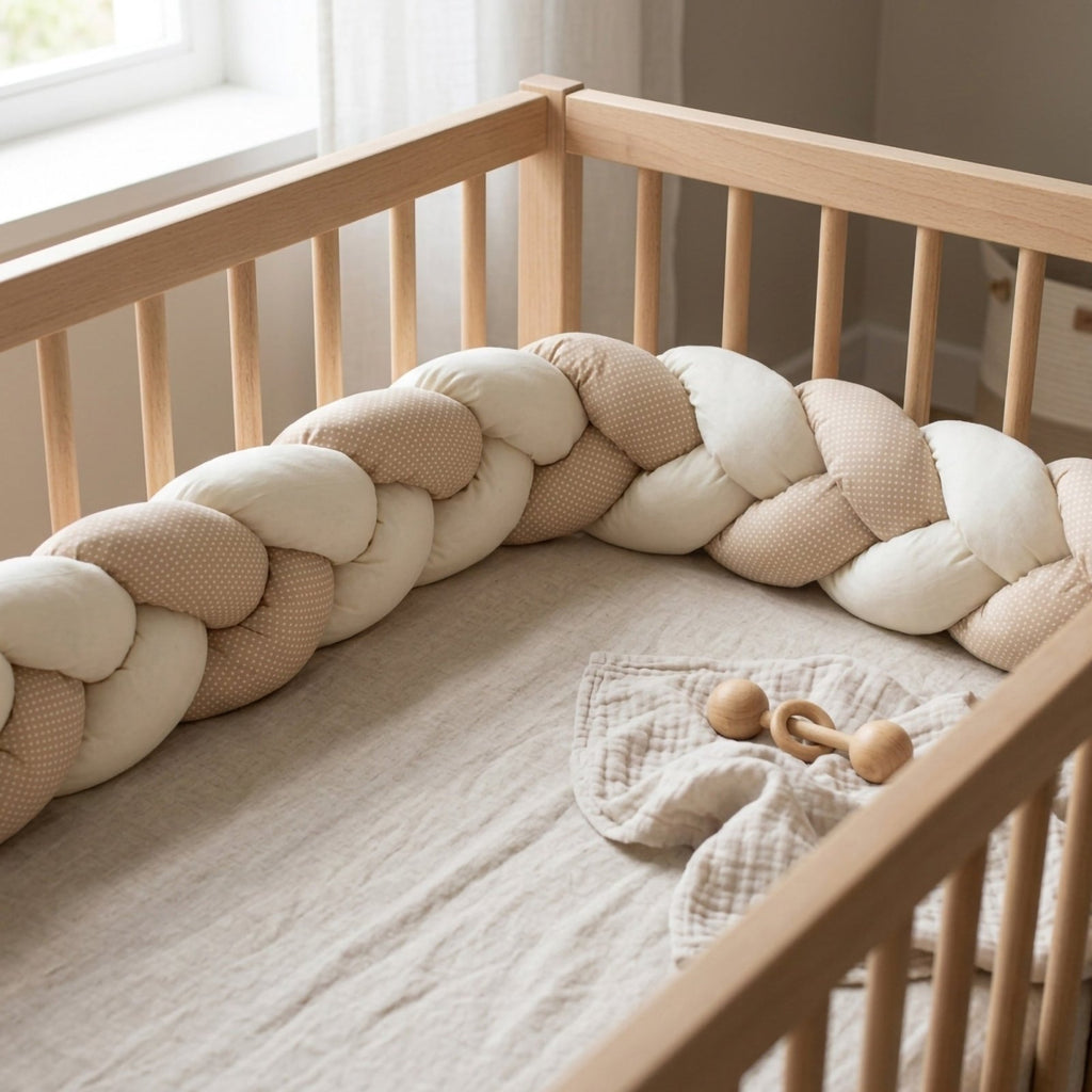 Misty Brown Örgü Kenar Koruma | Boutique Kahve - Krem | 270–360 cm | Joyful Kids | Bebek Kenar Koruma - Joyful Kids