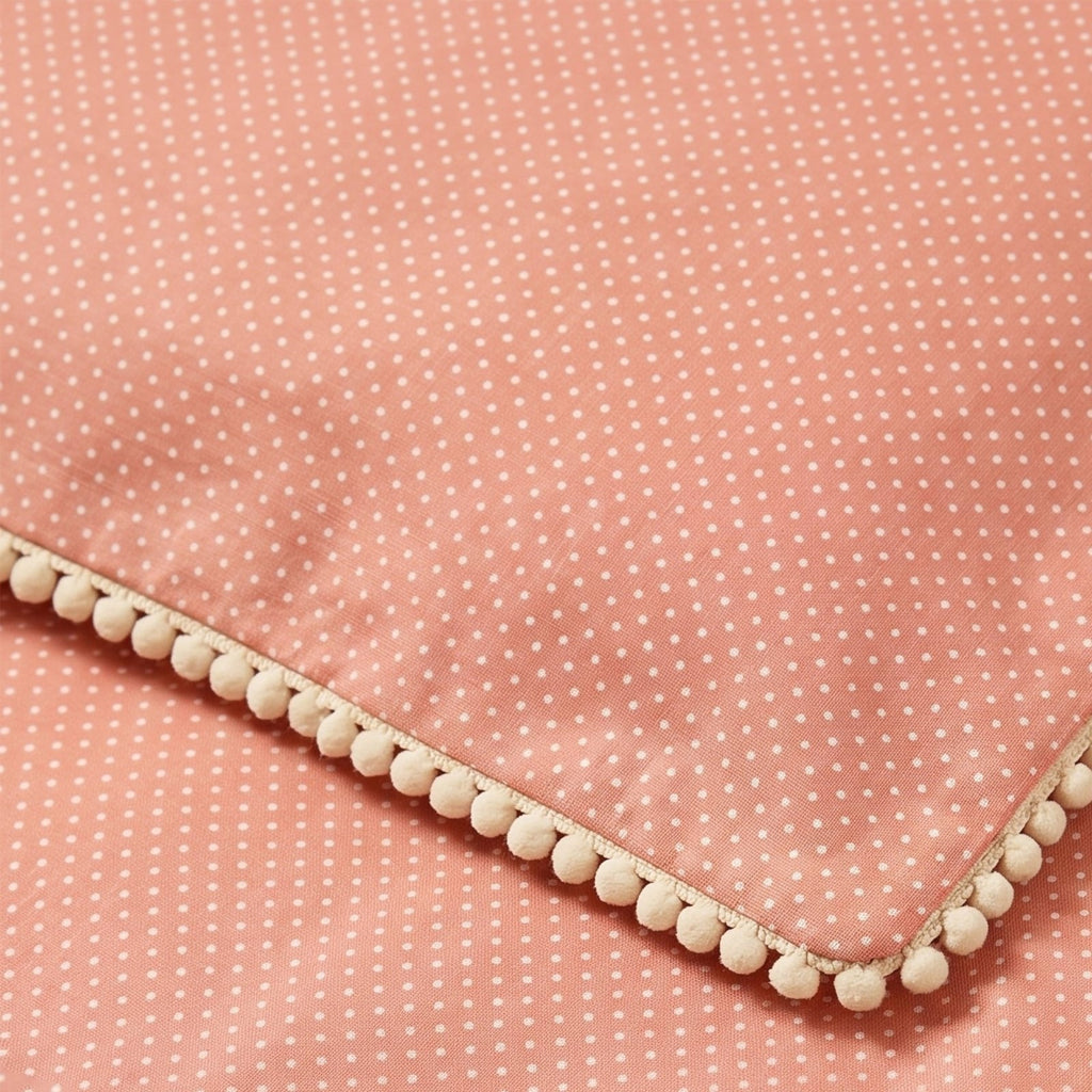 Misty Pink Nevresim Kılıfı | Boutique Ponpon Detay | Bebek Nevresim | Joyful Kids | Bebek Nevresim Seti - Joyful Kids