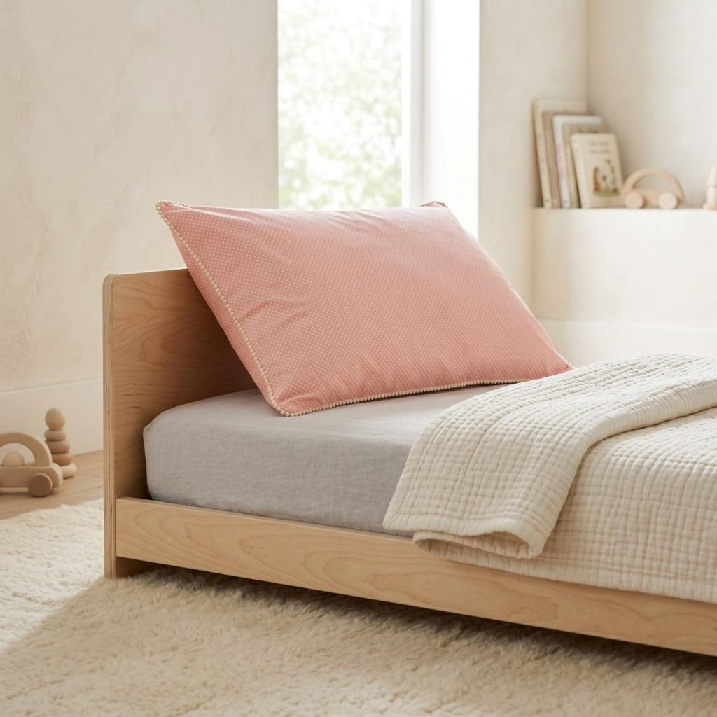 Misty Pink Baş Yastığı | Boutique Ponpon Detay 50x70 | Bebek Yastığı | Joyful Kids | Bebek Yastığı - Joyful Kids