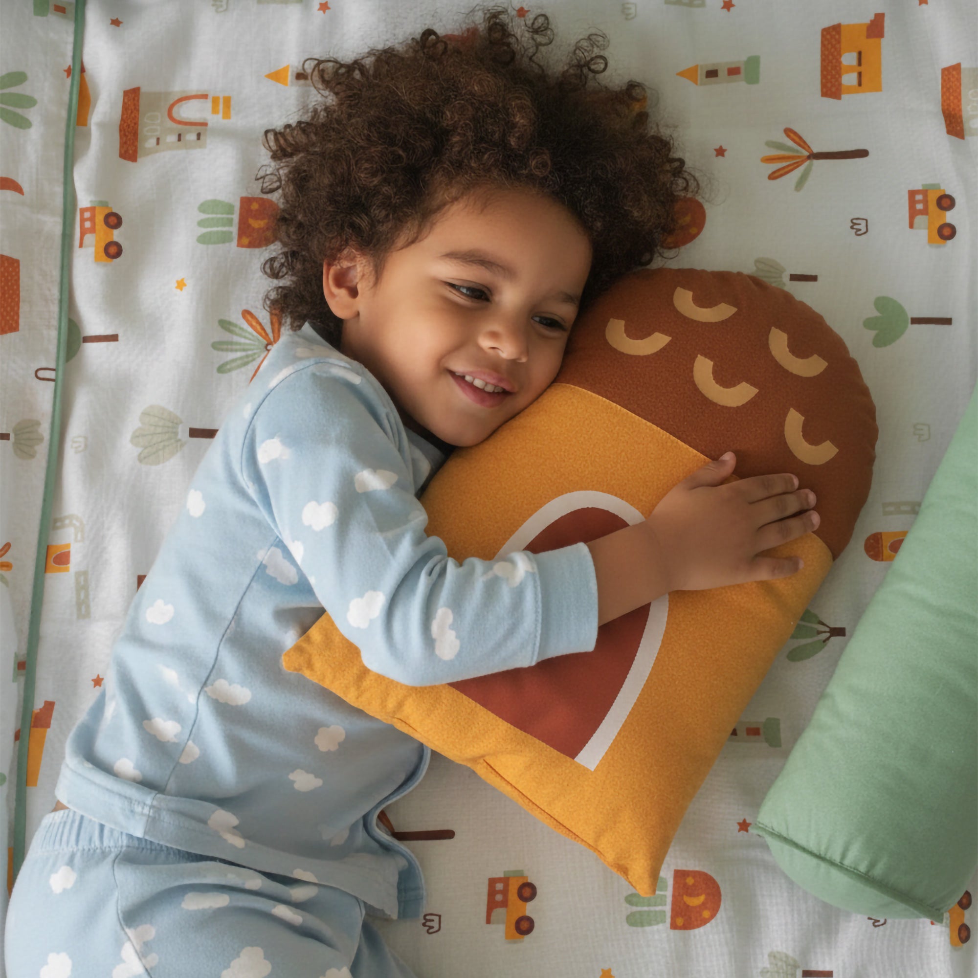 Antialerjik boncuk silikon dolgulu yumuşak ev şeklinde uyku arkadaşı.