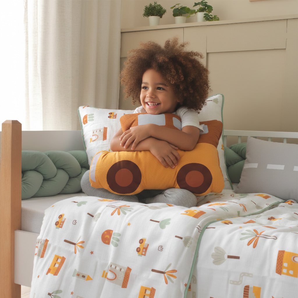 Lüks süet kumaş araba uyku dostu Joyful Kids butik üretim.