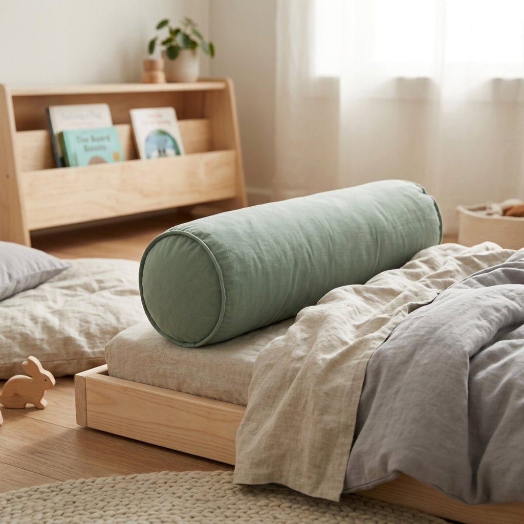 Silindir Bebek Yatak Kenar Koruma | Yeşil | %100 Pamuk | Antialerjik | Joyful Kids | Bebek Kenar Koruma - Joyful Kids