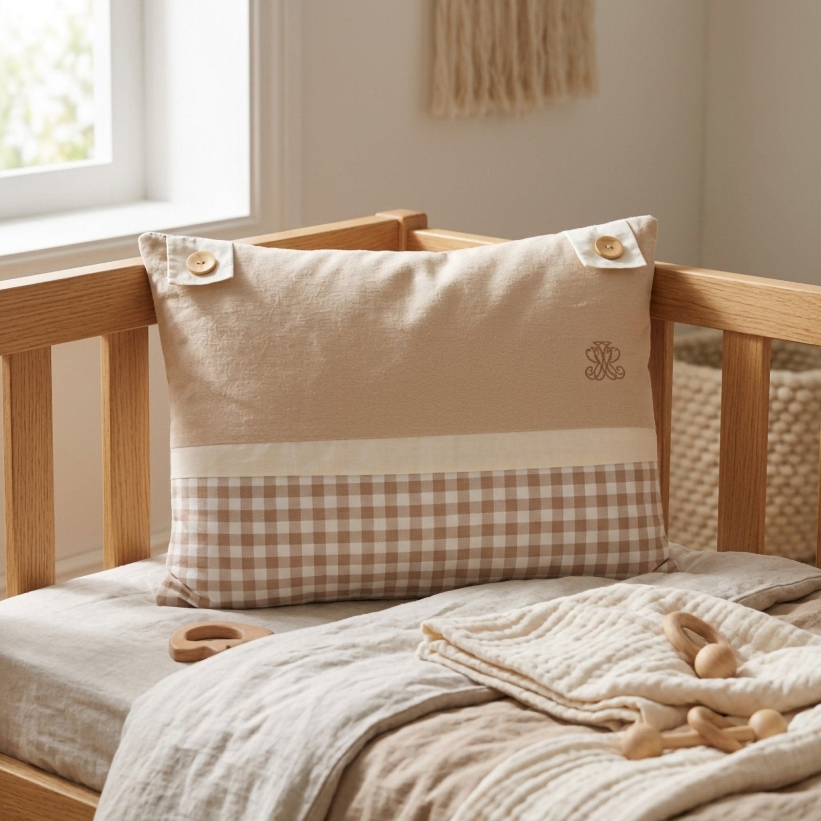 Teddy Arma Nakışlı Dekoratif Yastık | 45x35 Boutique | Joyful Kids İmzası | Dekoratif Yastık - Joyful Kids