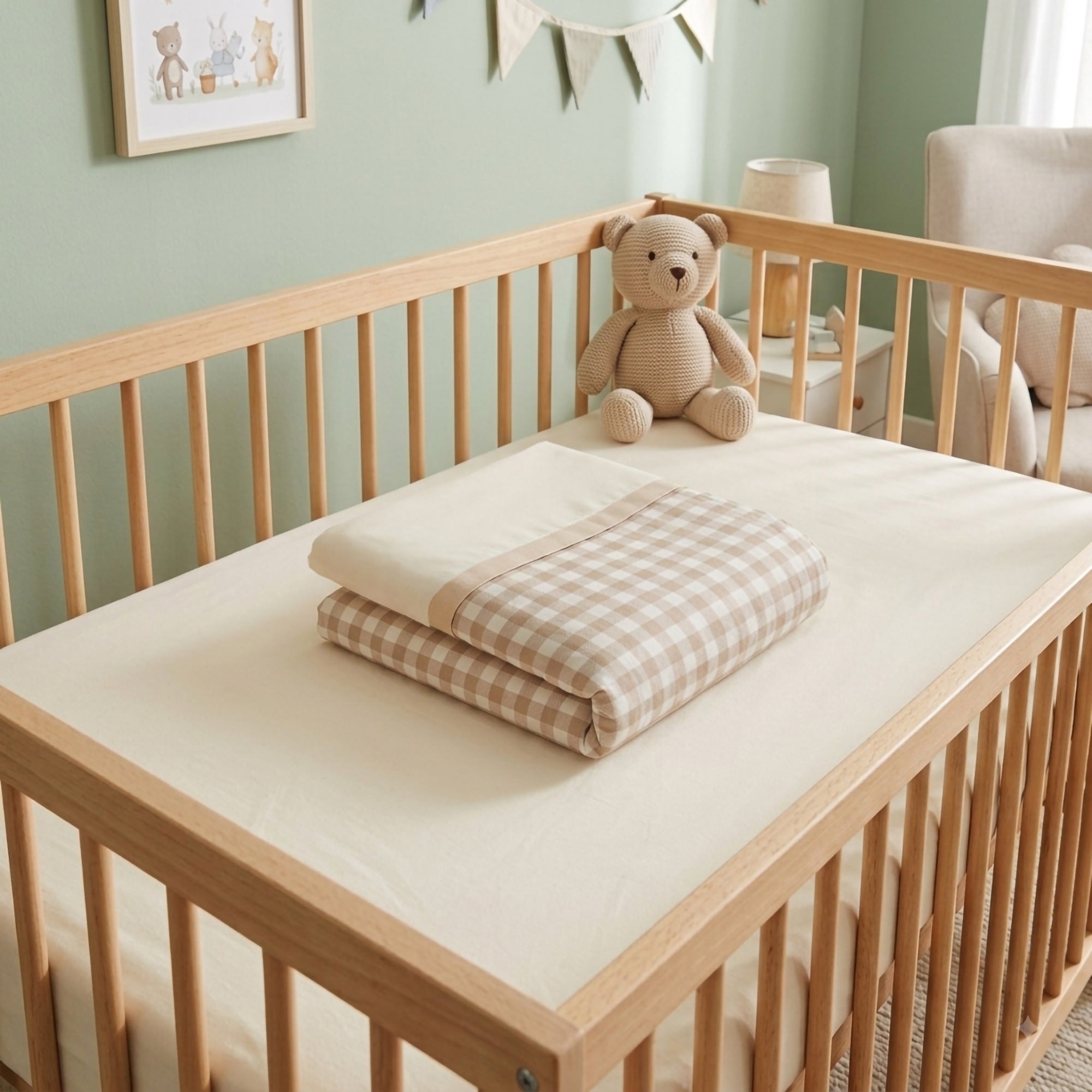Teddy Nevresim Kılıfı | Boutique Bebek Nevresim | Alcantara Şerit | Joyful Kids