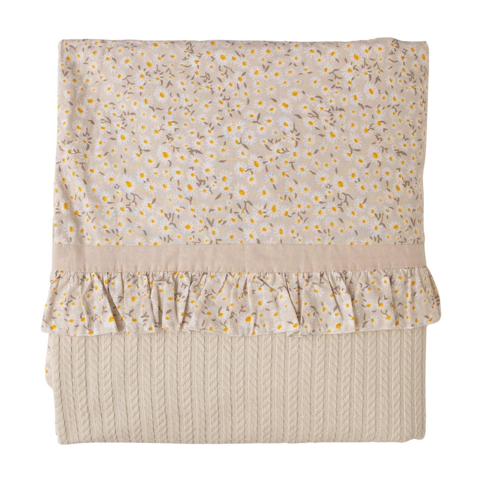 Daisy Nevresim Kılıfı | Boutique Pike Fırfır Detay | Bebek Nevresim | Joyful Kids | Bebek Nevresim Seti - Joyful Kids