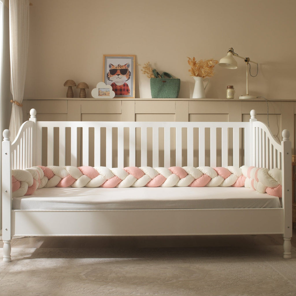 Misty Pink Örgü Kenar Koruma | Boutique Pudra Pembe | 270–360 cm | Joyful Kids | Bebek Kenar Koruma - Joyful Kids