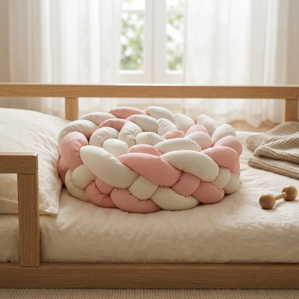 Misty Pink Örgü Kenar Koruma | Boutique Pudra Pembe | 270–360 cm | Joyful Kids | Bebek Kenar Koruma - Joyful Kids