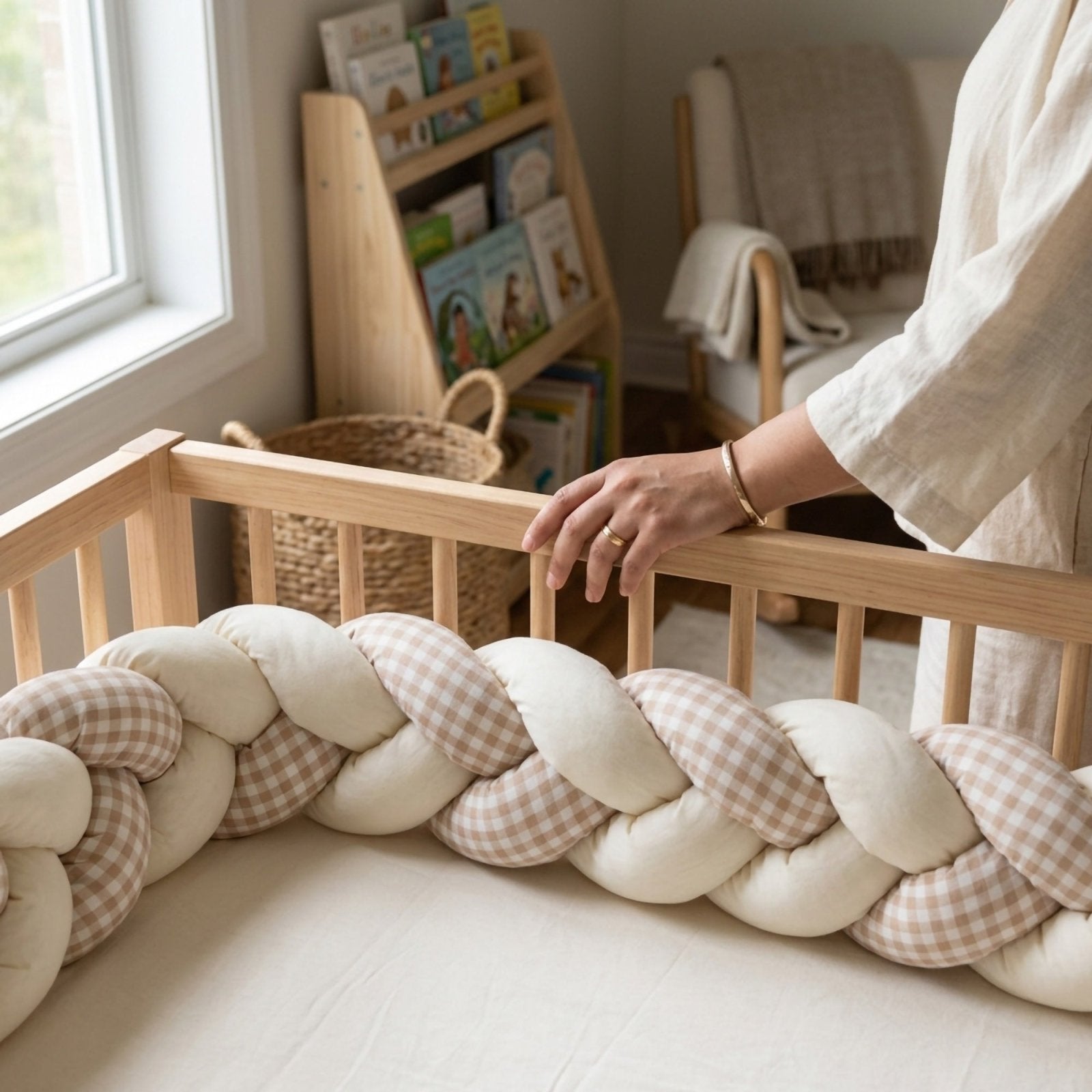 Teddy Örgü Kenar Koruma | Boutique Bebek Yatak Koruma | 270–360 cm | Joyful Kids | Bebek Kenar Koruma - Joyful Kids