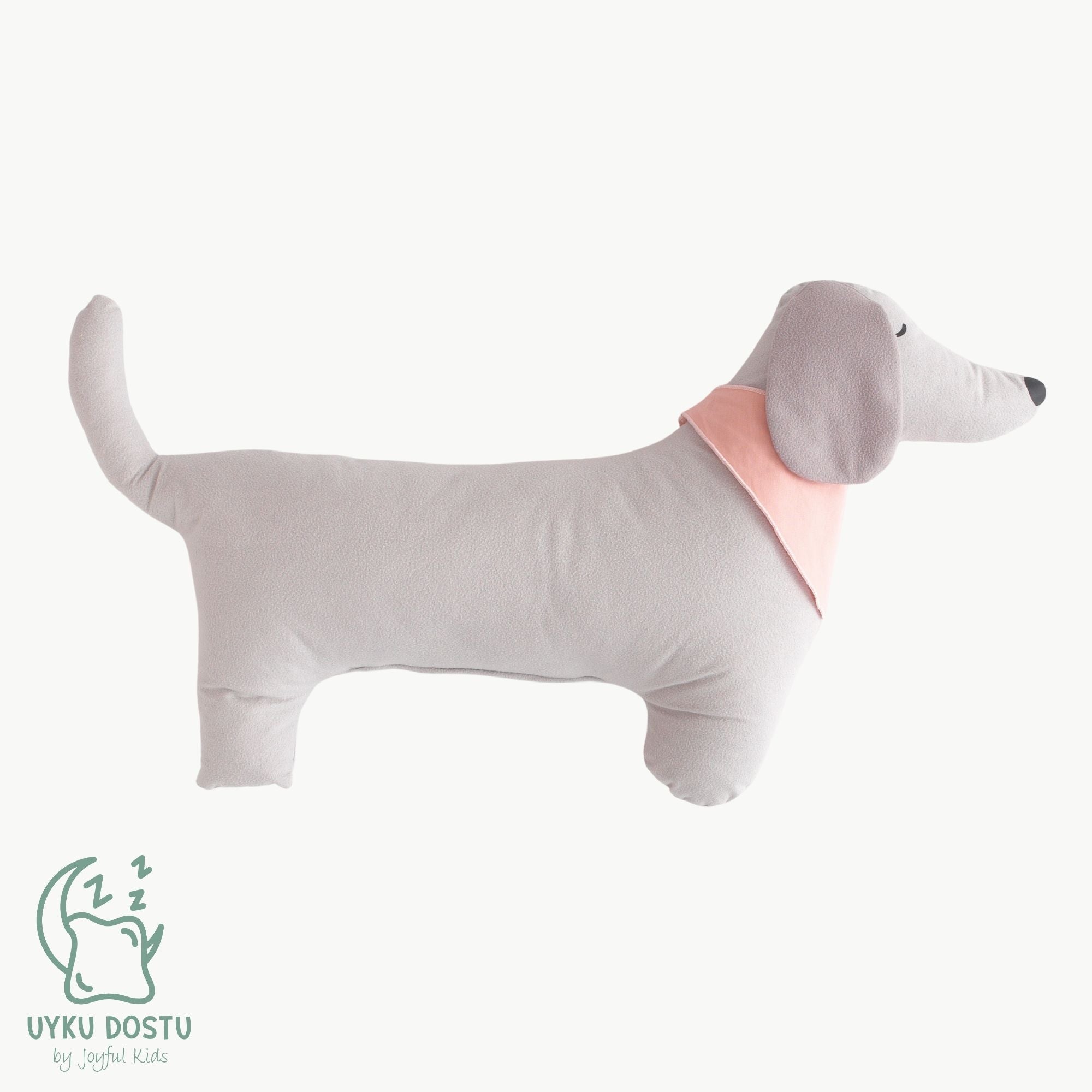 Köpek figürlü süet dokulu alcantara bebek uyku arkadaşı Minik Puppy.