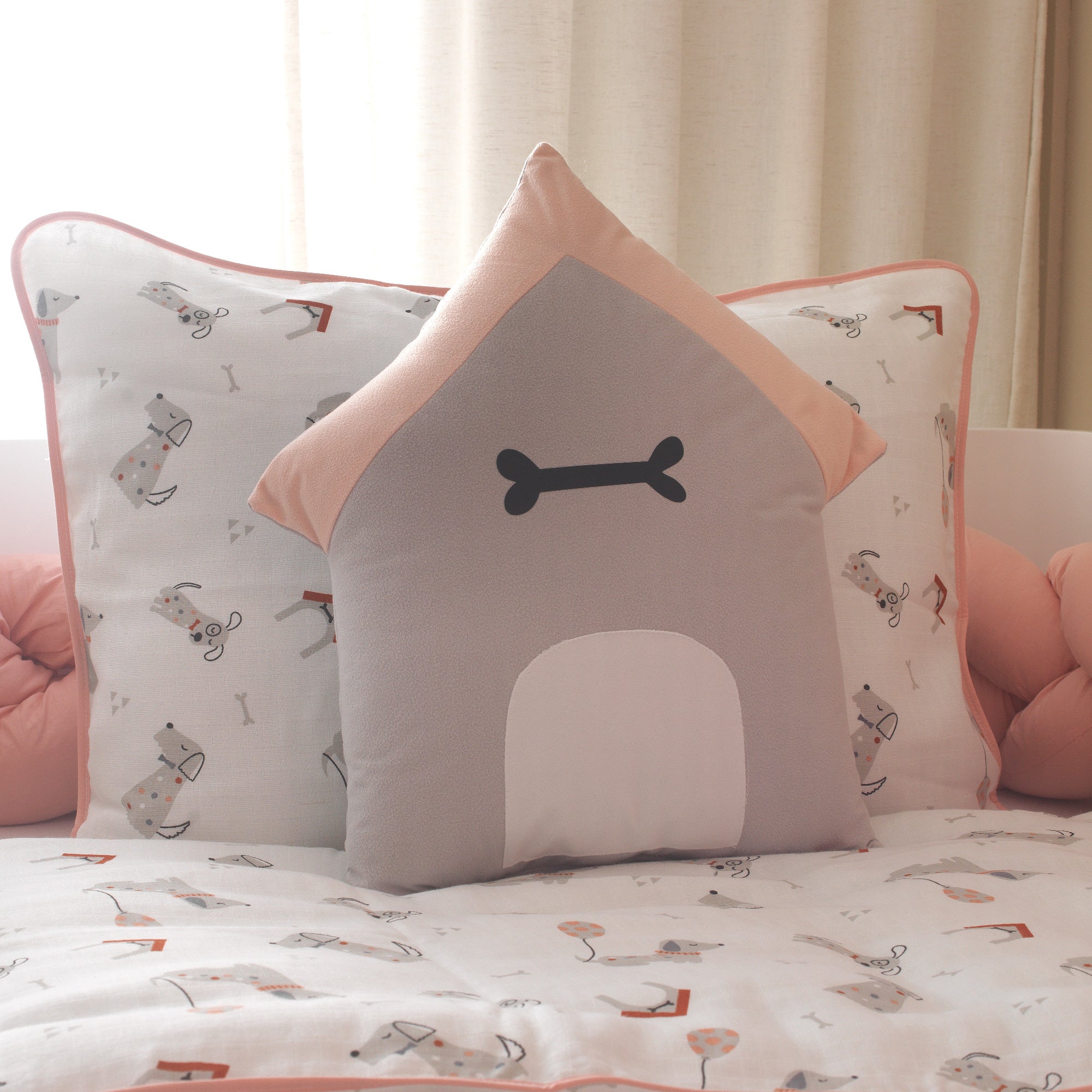 Sakarya üretimi el yapımı lüks tasarım Puppy sosis köpek temalı çocuk uyku seti.