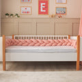 3 Sıra Örgü Bebek Yatak Kenar Koruma | Pembe | 270 - 360 cm | %100 Pamuk | Joyful Kids | Bebek Kenar Koruma - Joyful Kids
