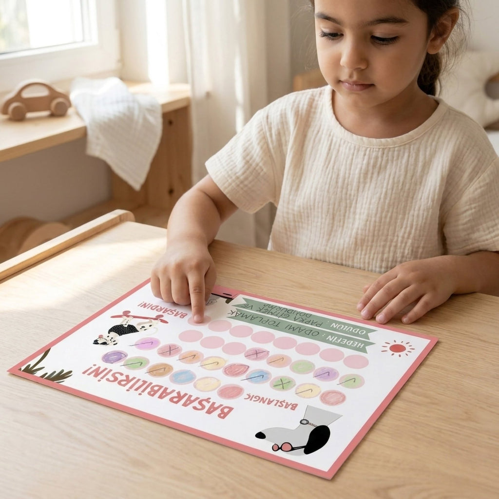 Başarabilirsin! Puppy Temalı Çocuk Hedef ve Ödül Takip Kartı | Dijital İndirme | Dijital İndirilebilir Ürün - Joyful Kids