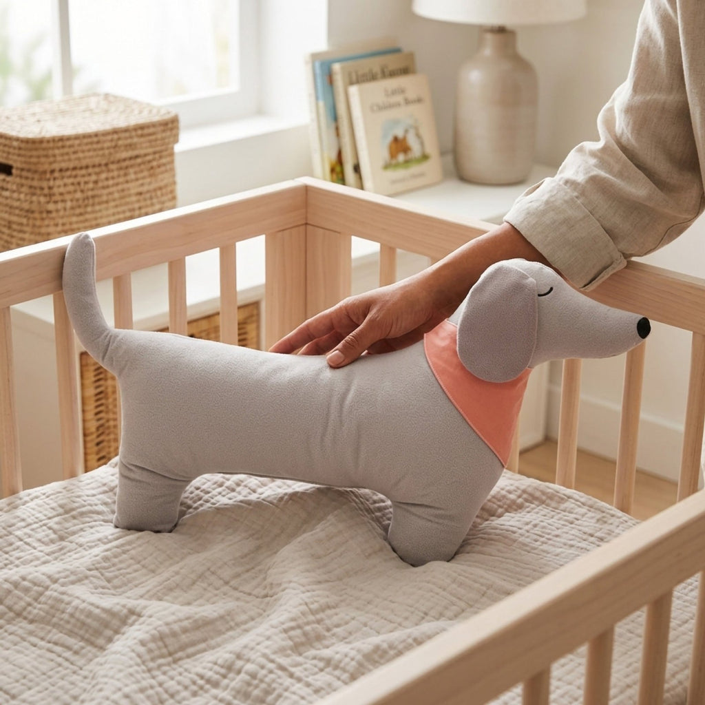 Minik Puppy Uyku Arkadaşı - Süet Dokulu (65x45 cm) | Uyku Arkadaşı - Joyful Kids