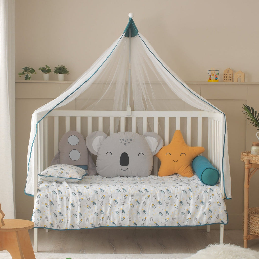 Erkek Bebek Uyku Seti Uzay | %100 Müslin Space Temalı | Joyful Kids | Bebek Uyku Seti - Joyful Kids