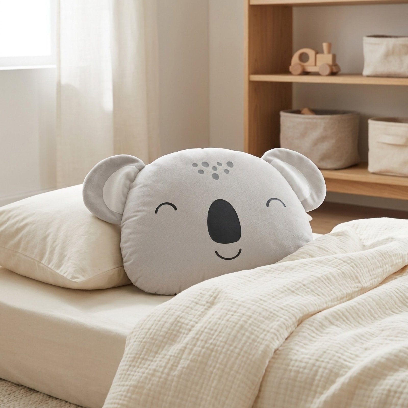 Gülümseyen Koala Uyku Arkadaşı - Süet Dokulu (70x50 cm) | Uyku Arkadaşı - Joyful Kids