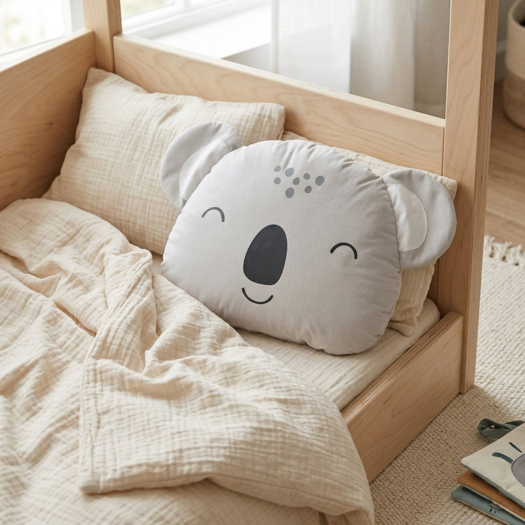 Gülümseyen Koala Uyku Arkadaşı - Süet Dokulu (70x50 cm) | Uyku Arkadaşı - Joyful Kids