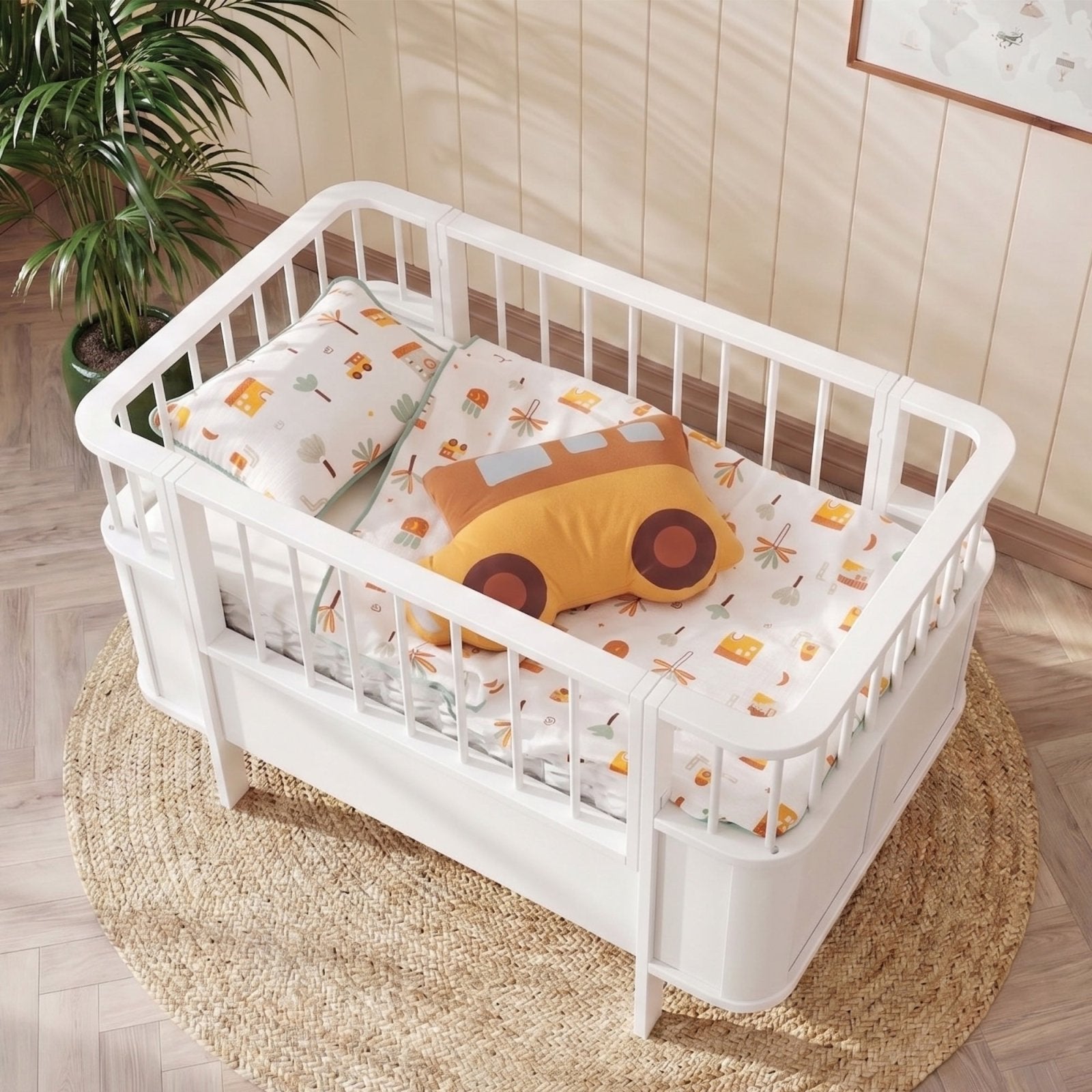 Stella Büyüyen Bebek Beşiği | MDF Convertible 80x130 - 80x180 | Joyful Kids | Bebek Beşiği - Joyful Kids