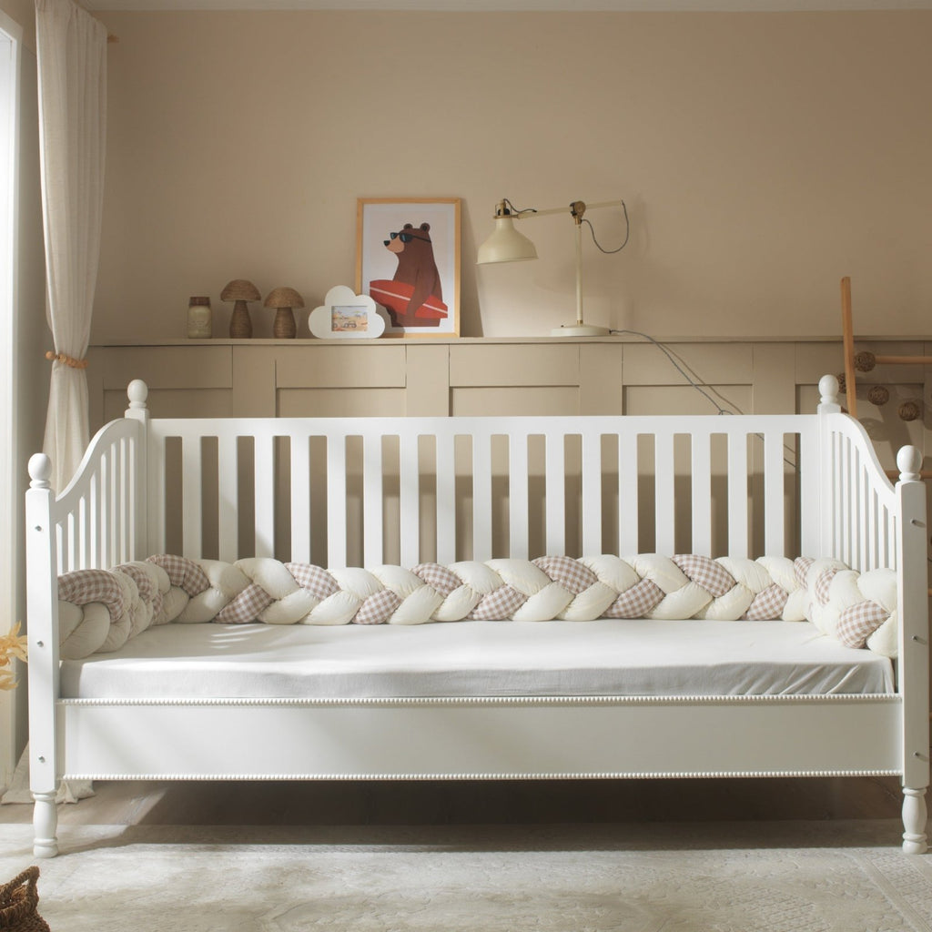 Teddy Örgü Kenar Koruma | Boutique Bebek Yatak Koruma | 270–360 cm | Joyful Kids | Bebek Kenar Koruma - Joyful Kids
