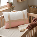 Misty Pink Alcantara Şeritli Dekoratif Yastık | 45x35 Boutique | Joyful Kids | Dekoratif Yastık - Joyful Kids