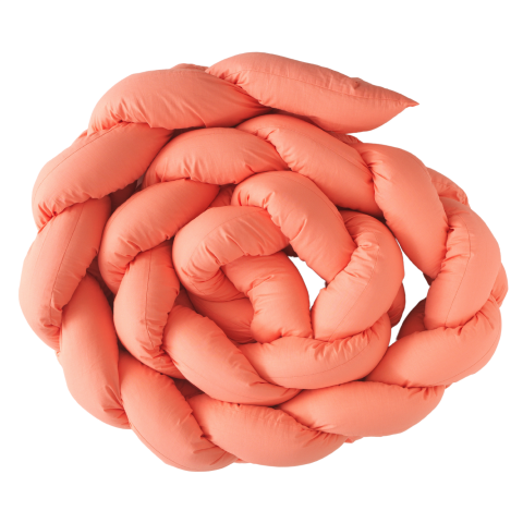 %100 Pamuk 3 Sıra Örgü Kenar Koruma Rabbit | Montessori & Beşik Bariyeri | Boncuk Silikon Dolgulu