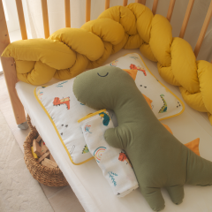 Dino Beşik Uyku Seti - %100 Pamuk Dinozor Temalı Bebek Uyku Seti