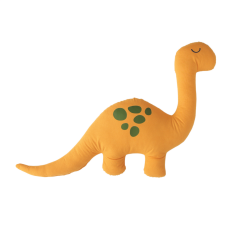 Sarı Dino Uyku Arkadaşı – Dekoratif Dinozor Yastık, Pamuksu Yüzey, Bebek ve Çocuk Odası için