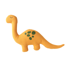 Sarı Dino Uyku Arkadaşı – Dekoratif Dinozor Yastık, Pamuksu Yüzey, Bebek ve Çocuk Odası için