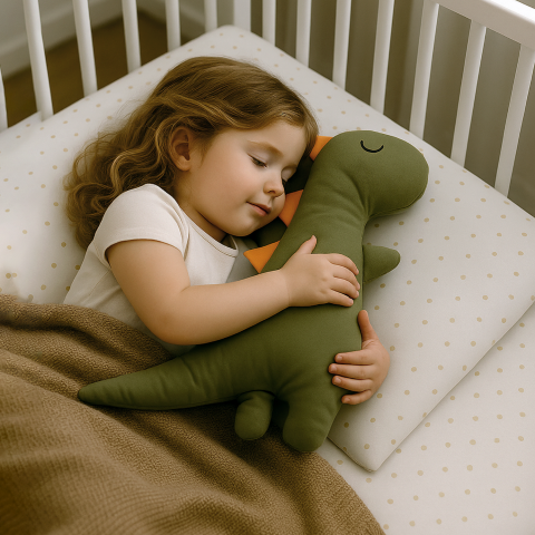 Rex Uyku Arkadaşı – Yeşil Dinozor Yastık, Dino Serisi, Bebek ve Çocuk Odası için