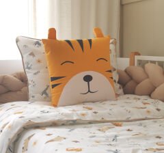 Kaplan Figürlü Uyku ve Oyun Arkadaşı Yastık – Jungle Temalı Dekoratif Çocuk Yastığı