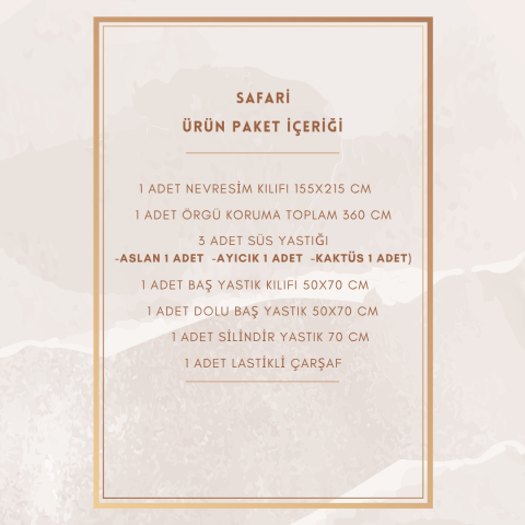 Safari Örgü Montessori Uyku Seti