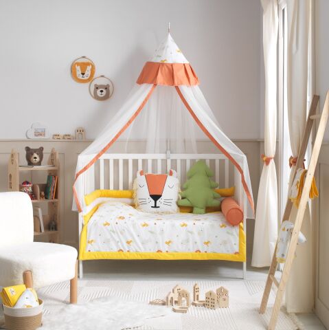 Soft Baby Beşik Yuvarlak Asma Cibinlik - Safari