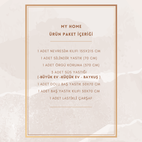 My Home Krem Örgü Montessori Uyku Seti