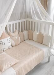My Home Krem Çitli Beşik Uyku Seti