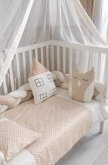 My Home Krem Örgü Beşik Uyku Seti