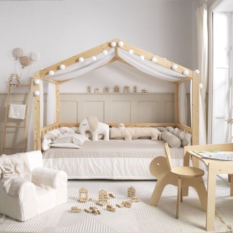 Stella Krem Örgü Montessori Uyku Seti